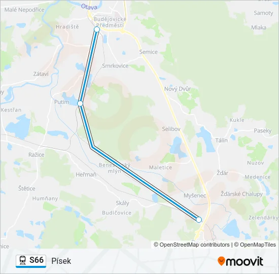 S66 Train Line Map