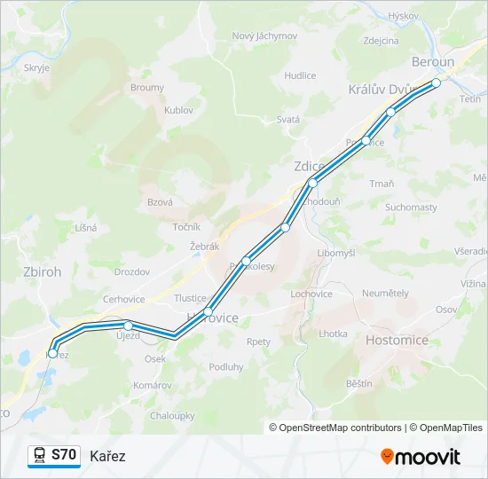 S70 Train Line Map
