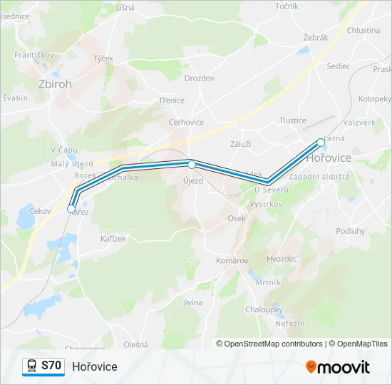 S70 Train Line Map