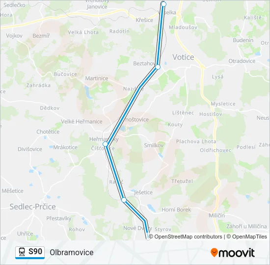 S90 Train Line Map