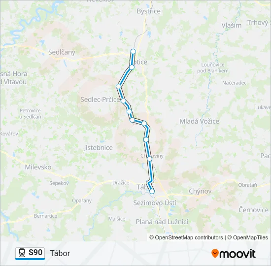 S90 Train Line Map