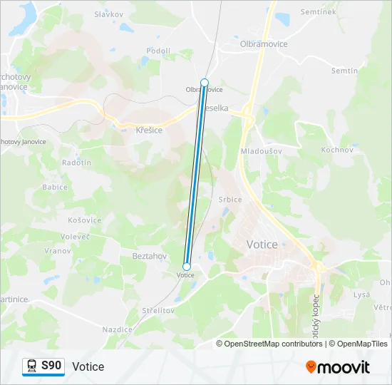 S90 Train Line Map