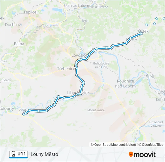U11 Train Line Map