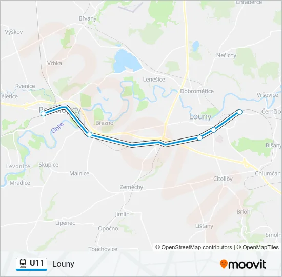 U11 Train Line Map
