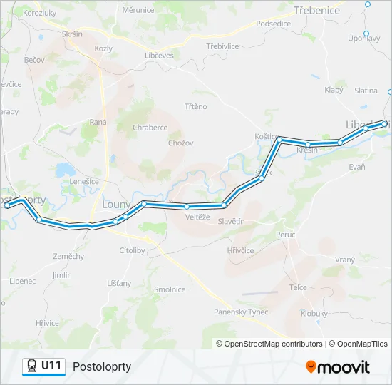 U11 Train Line Map