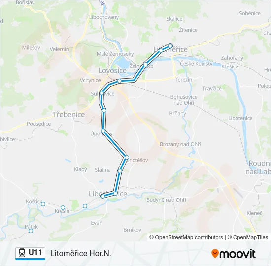 U11 Train Line Map