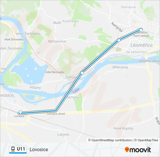 U11 Train Line Map