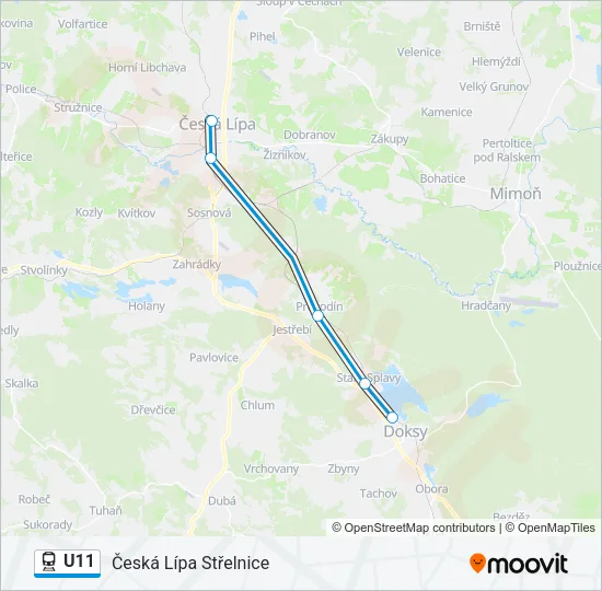 U11 Train Line Map