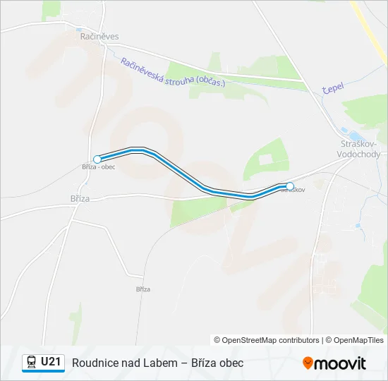 Поезд U21: карта маршрута