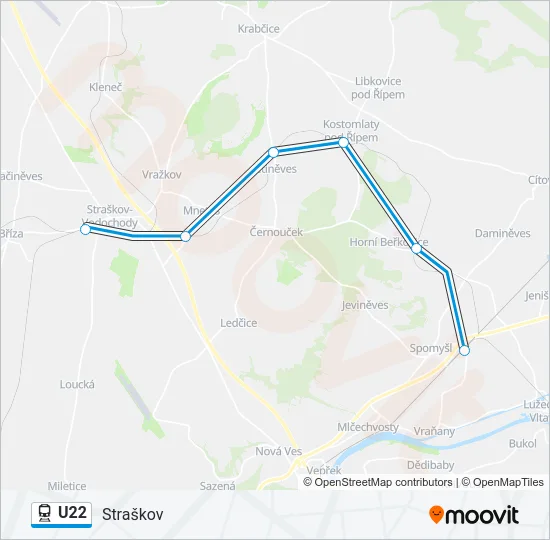 U22 Train Line Map