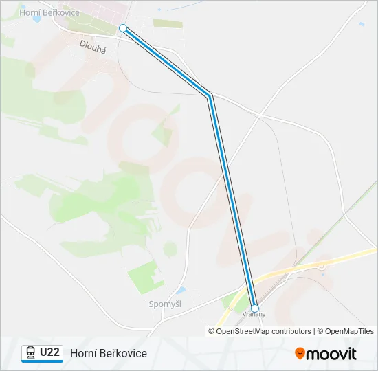 U22 Train Line Map