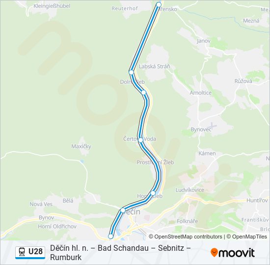  U28: карта маршрута