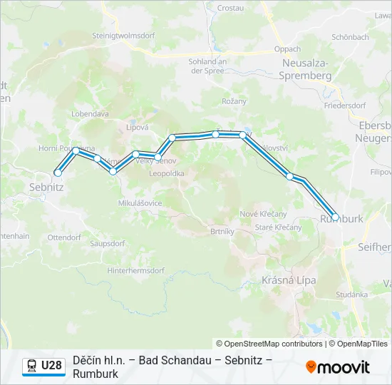 U28 Train Line Map