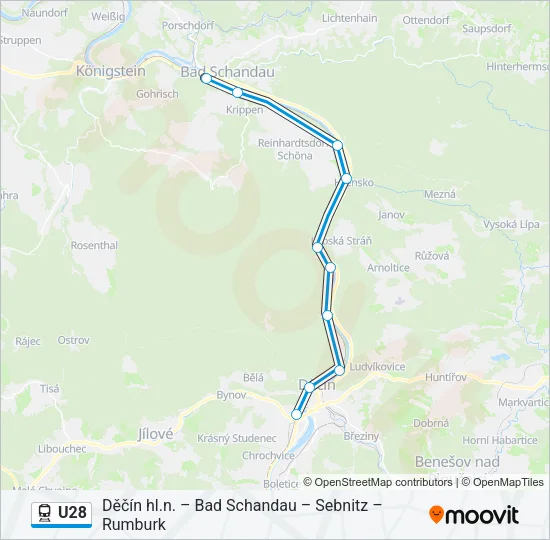 U28 Train Line Map