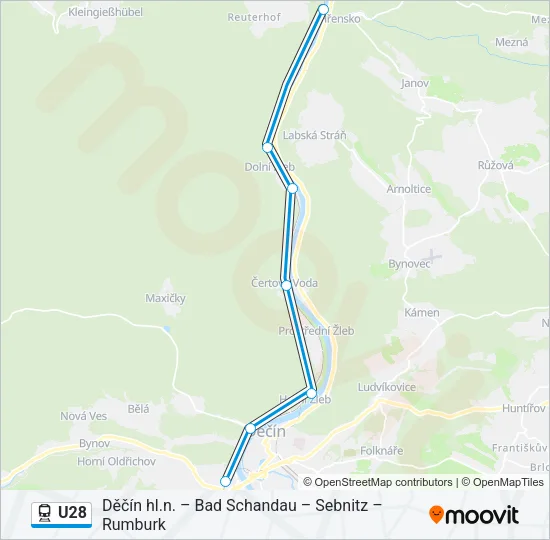U28 Train Line Map