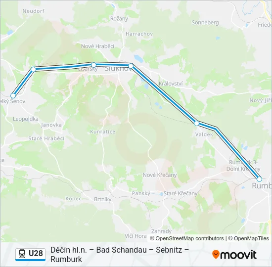 U28 Train Line Map