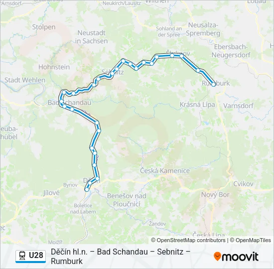 U28 Train Line Map