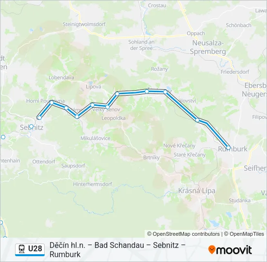 U28 Train Line Map