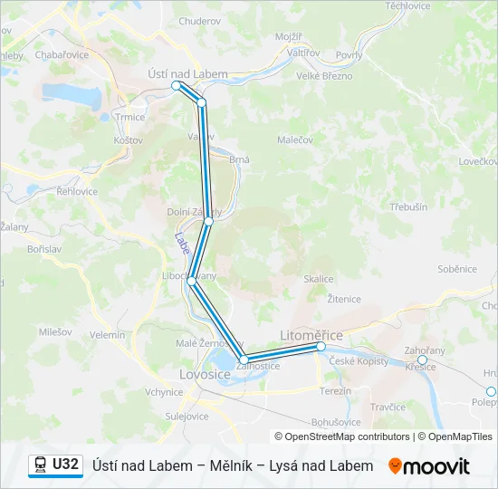 U32 Train Line Map