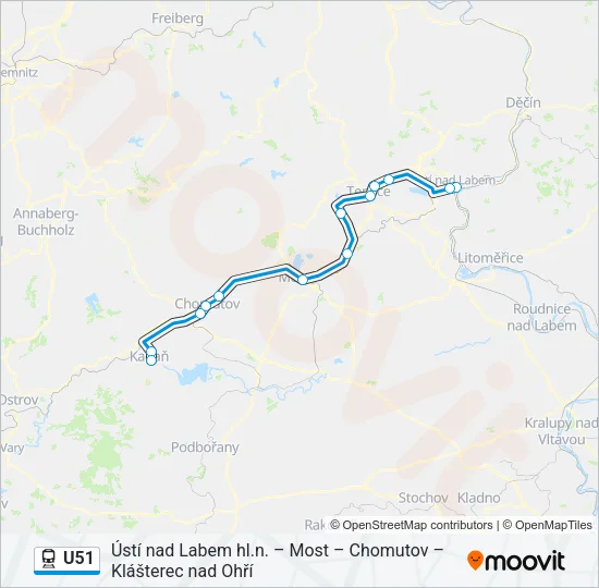 U51 Train Line Map