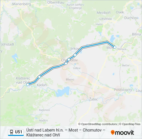 U51 Train Line Map