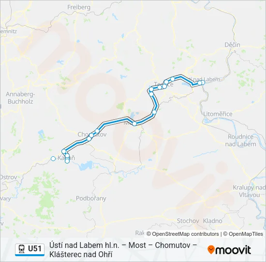 U51 Train Line Map