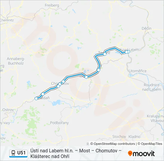 U51 Train Line Map