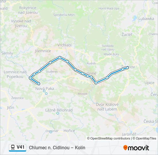 V41 train Line Map