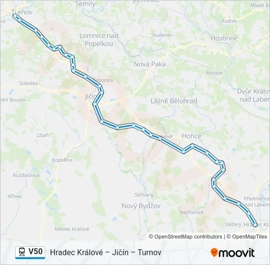 V50 Train Line Map