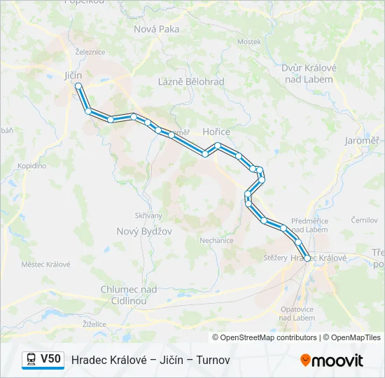 V50 Train Line Map