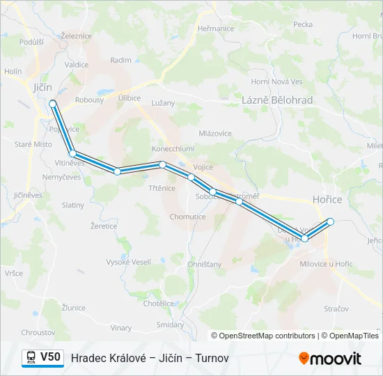 V50 Train Line Map