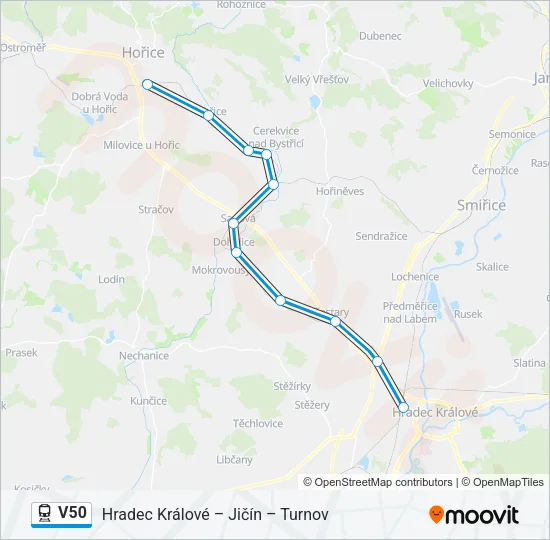 V50 Train Line Map