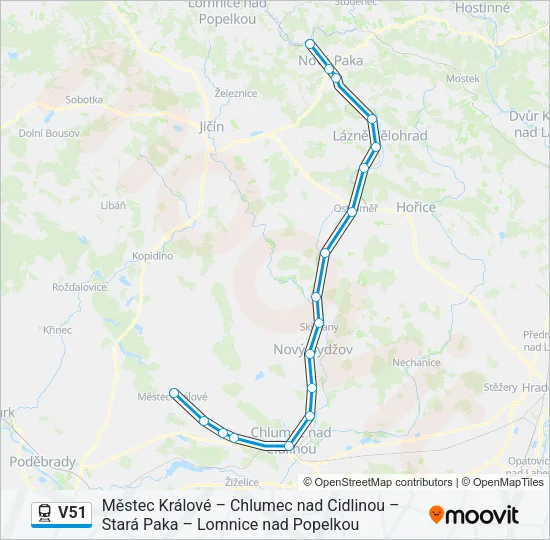 V51 Train Line Map
