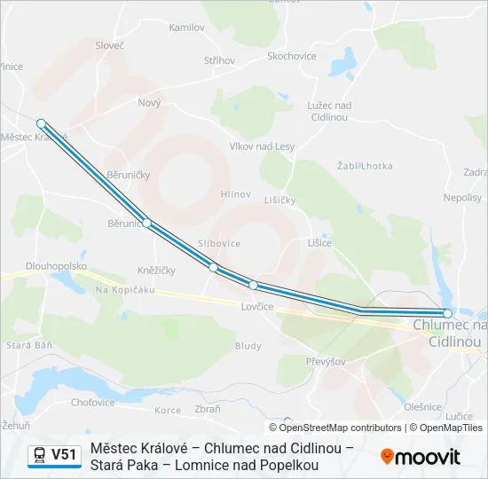 V51 Train Line Map