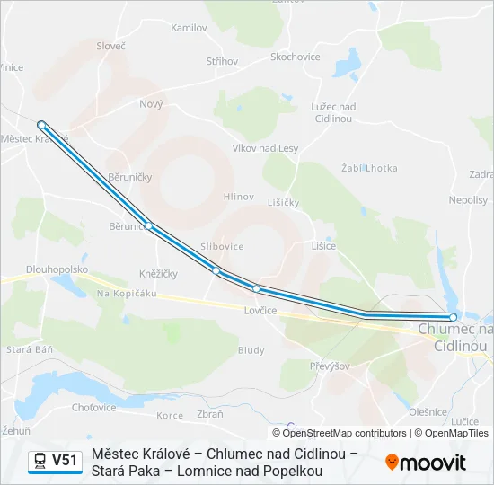 V51 Train Line Map