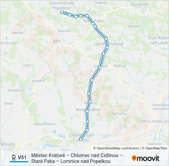 V51 Train Line Map
