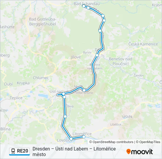 RE20 Train Line Map