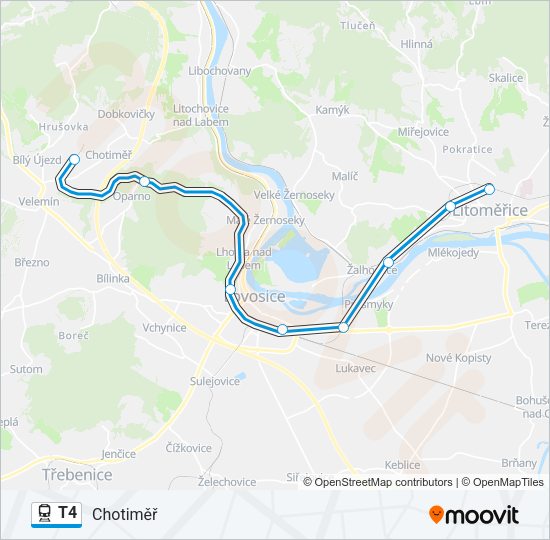 T4 Train Line Map