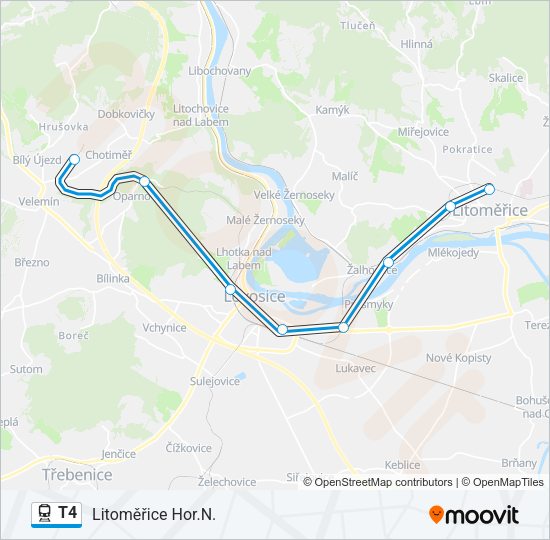 T4 Train Line Map