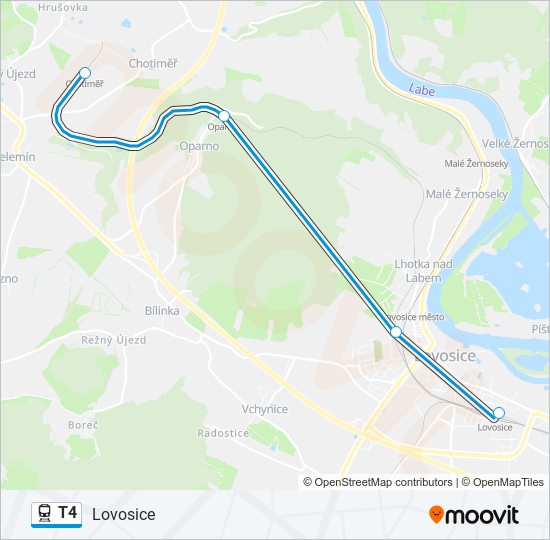 T4 Train Line Map