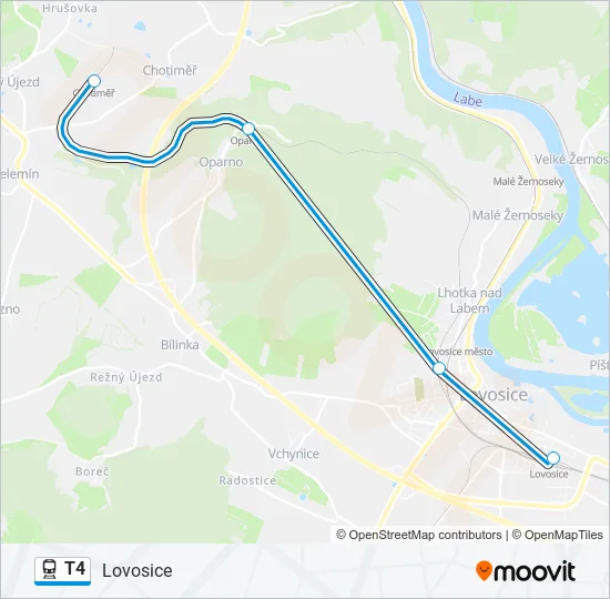 T4 Train Line Map