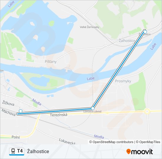 Поезд T4: карта маршрута
