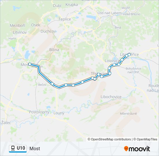 U10 Train Line Map