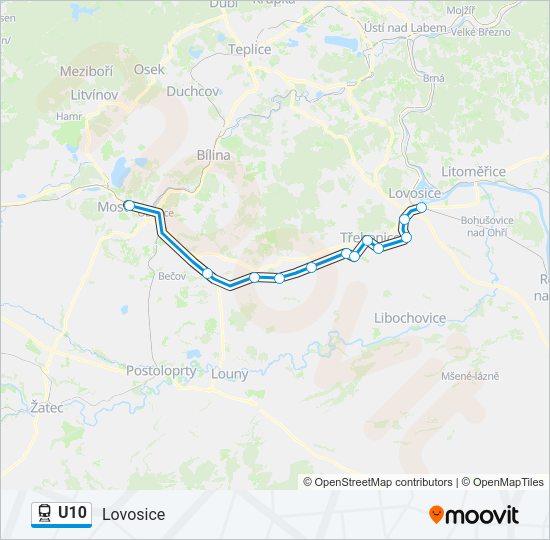 U10 Train Line Map