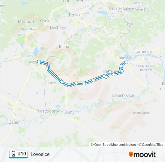 U10 Train Line Map