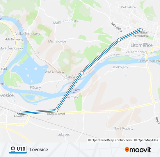 U10 Train Line Map