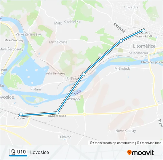 U10 Train Line Map