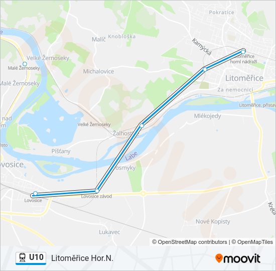 U10 Train Line Map