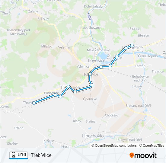 U10 Train Line Map