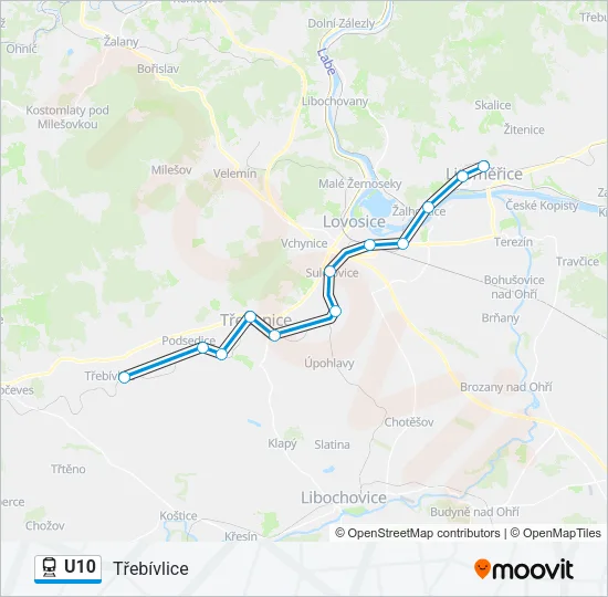 U10 Train Line Map